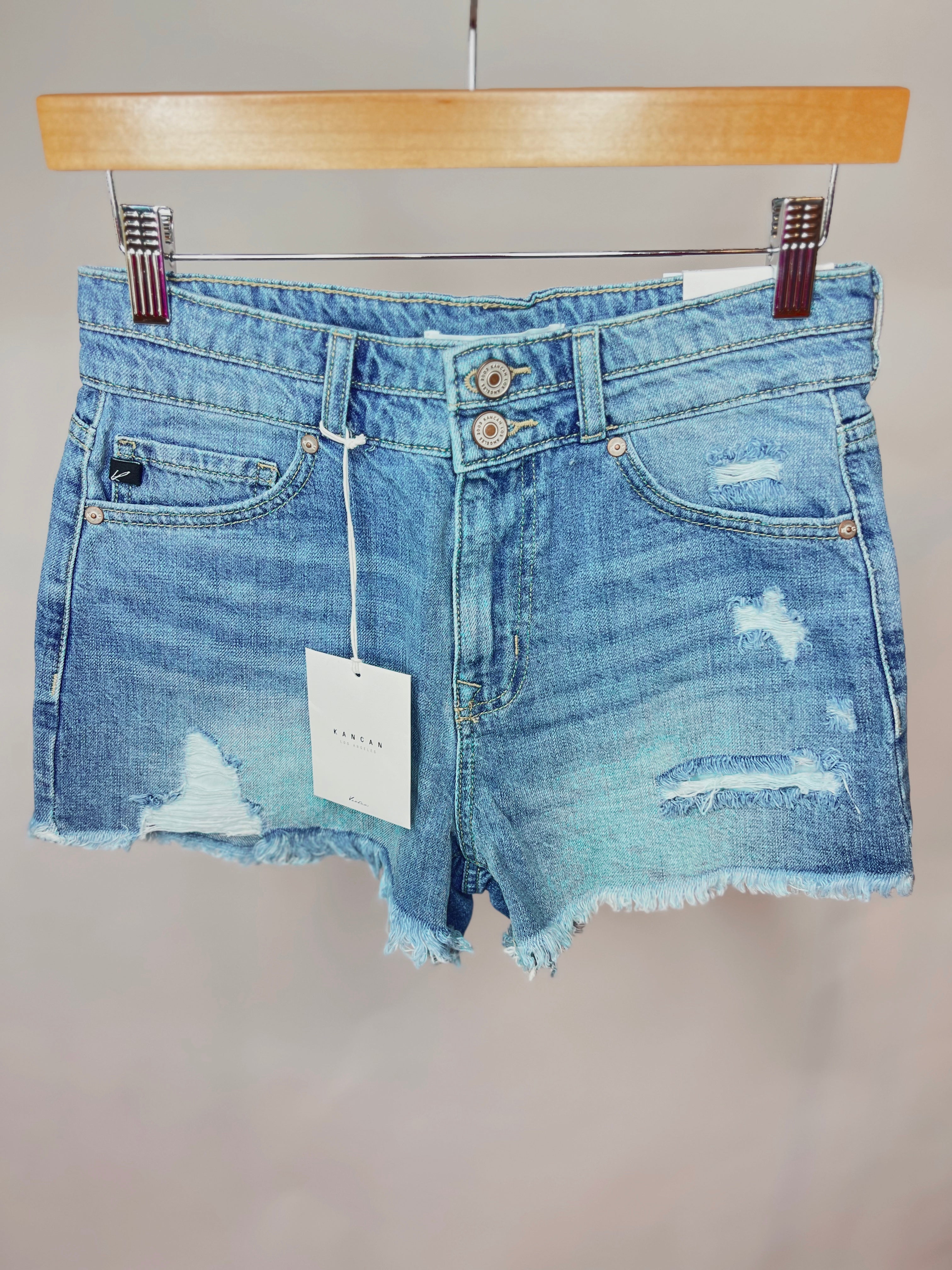 KANCAN High Rise Mom Jean Short