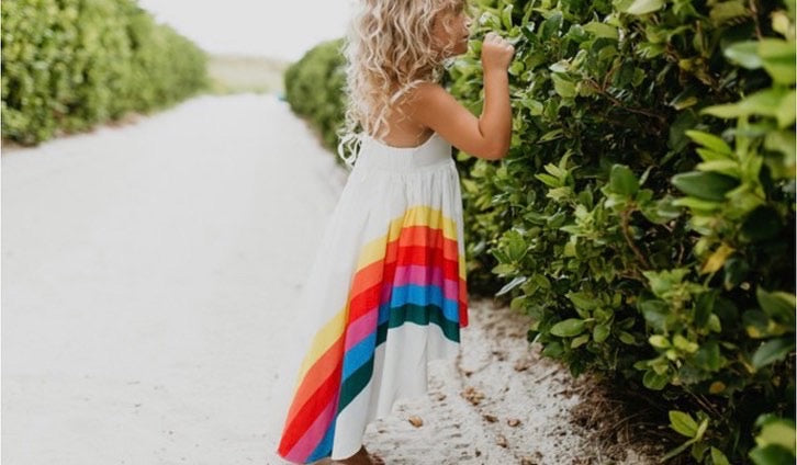 Rainbow High-Lo Dress